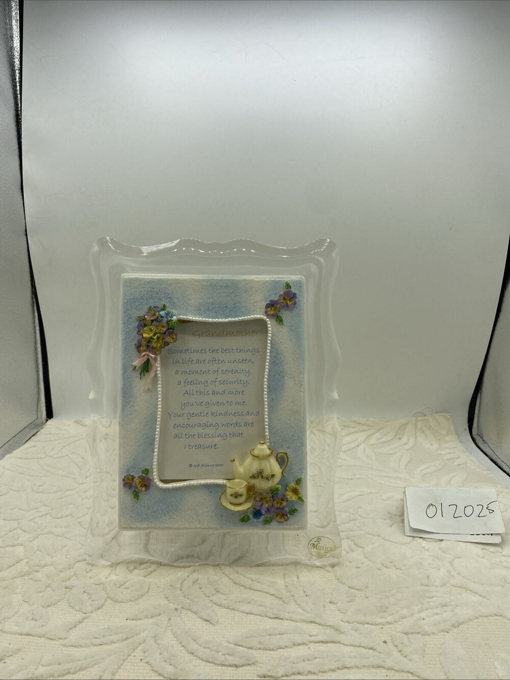 VTG SENTIMENTS JUST FOR YOU GIFT ALLIANCE GRANDMOTHER MUSICAL FRAME